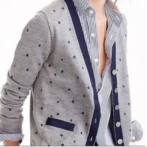 Jcrew star print cardigan